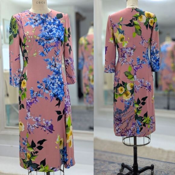 Escada Floral Midi Dress - Picture 3 of 8